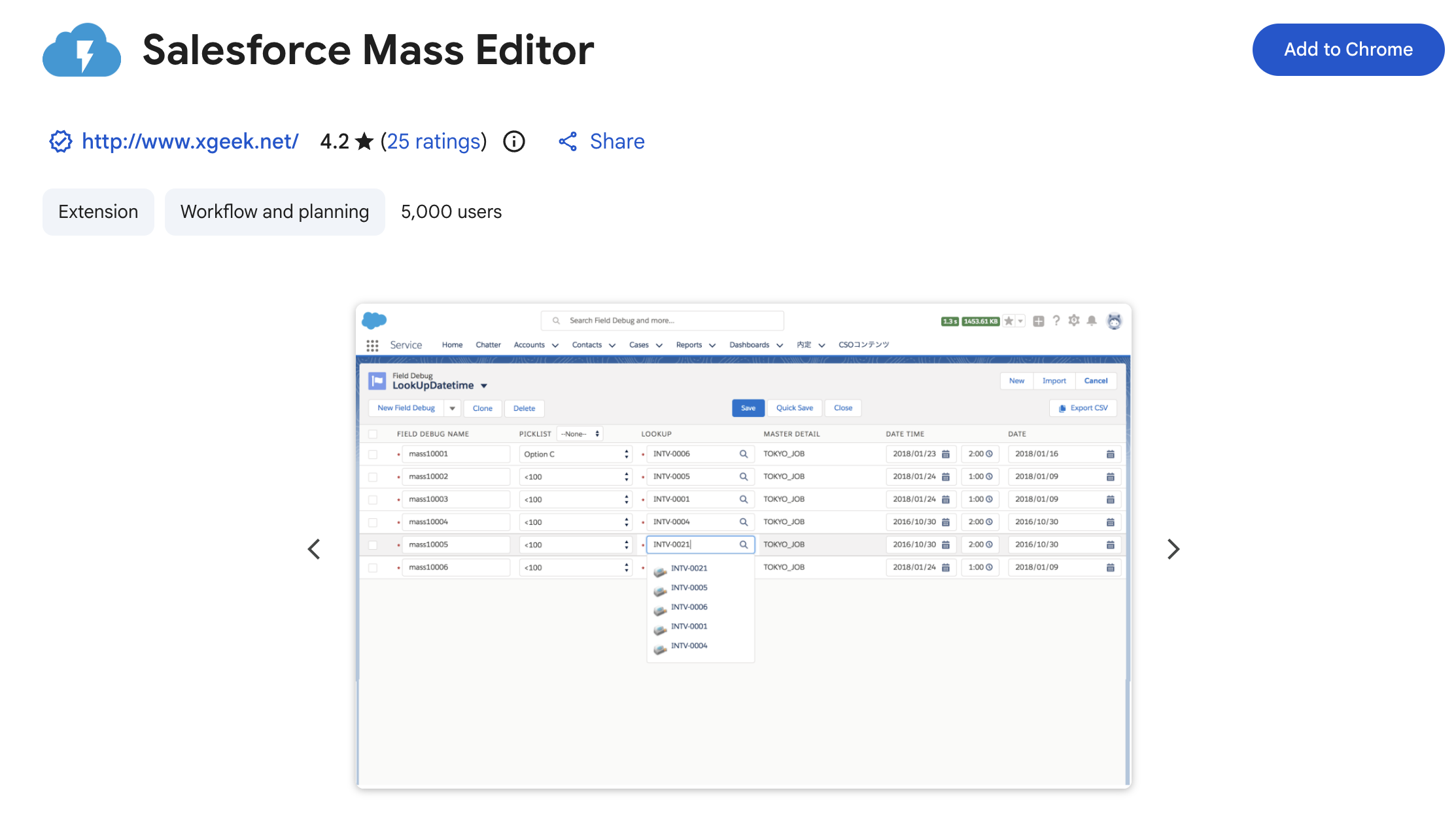 Salesforce Mass Editor