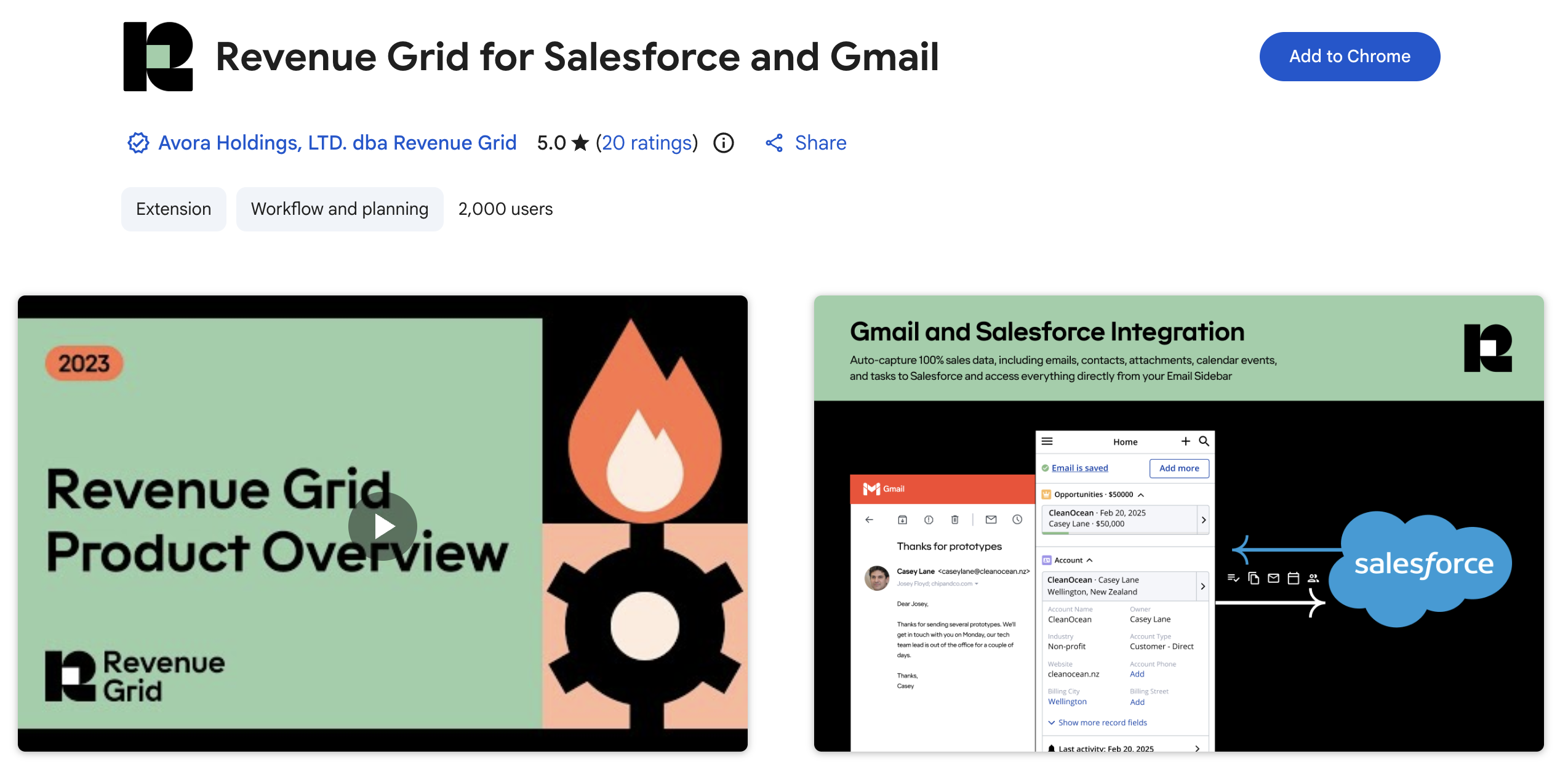 revenue grid for salesforce