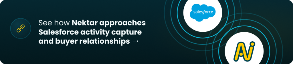 nektar approaches salesforce activity capture and buyer relationships